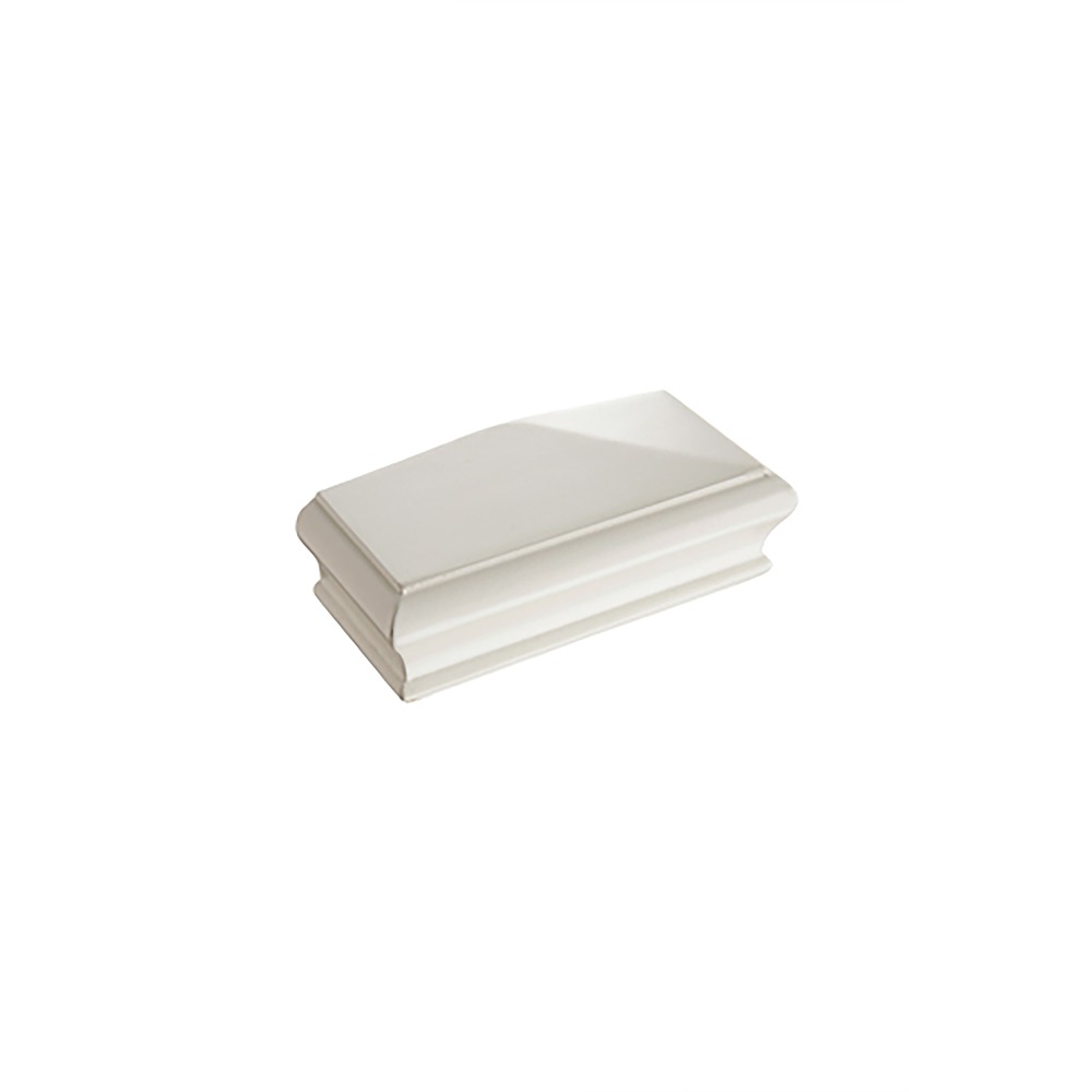 Benchmark White Primed Pyramid Newel Cap Half